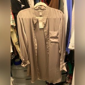 Oversized Satin Shirt